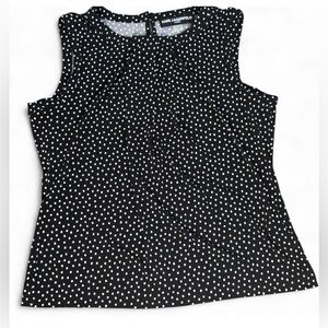 Karl Lagerfeld Paris Polka Dot Sleeveless Blouse – Size L